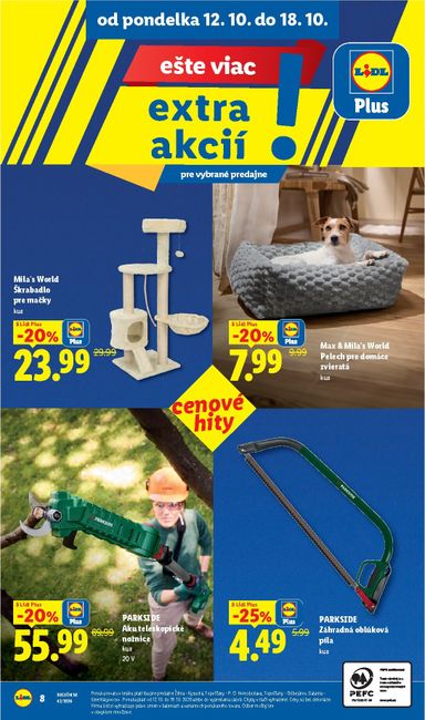 Leták Lidl - Lidl - Ešte viac extra akcií od 12.10. do 18.10. - strana 8