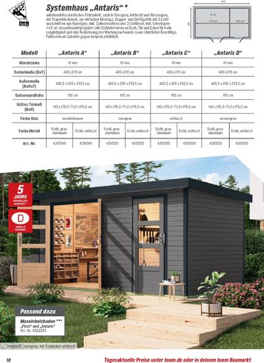 Prospekt toom - Toom - Gartenhäuser & Carports gültig ab 01.03. bis 31.12. - seite 18