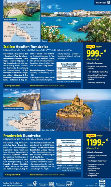 Lidl-Flugblatt - Lidl - Oktober Reise-Highlights gültig ab 30.09. bis 31.10. - seite 15