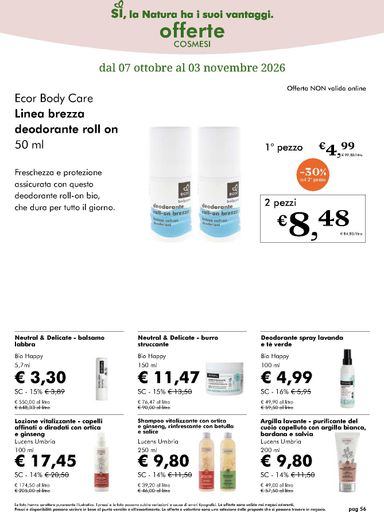 Volantino NaturaSì - NaturaSì valido dal 07/10 al 03/11 - pagina 56