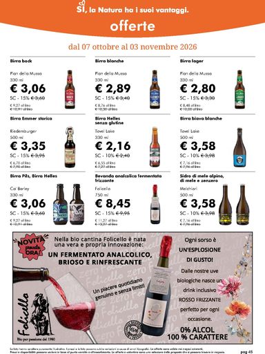 Volantino NaturaSì - NaturaSì valido dal 07/10 al 03/11 - pagina 45