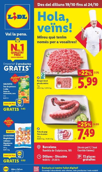 Folleto Lidl - Lidl - Barcelona del 19/10 al 24/10 - página 1