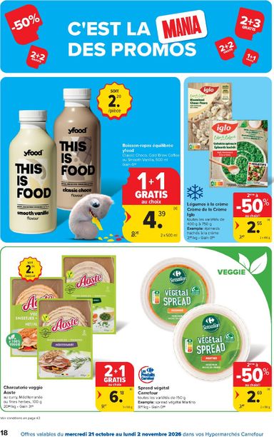 Folder Carrefour - Carrefour Hypermarchés van 21/10 tot 02/11 - side 18