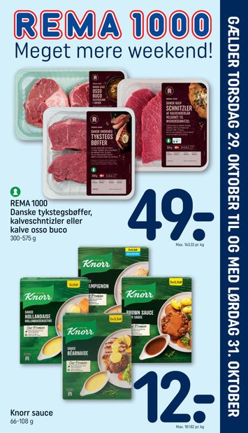 Brochurer Rema 1000 - Rema 1000 - Weekend gyldig fra 29.10. til 31.10. - side 1