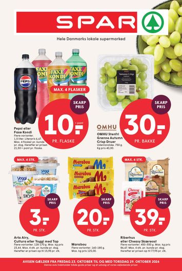 Brochurer SPAR - Spar gyldig fra 23.10. til 29.10. - side 1
