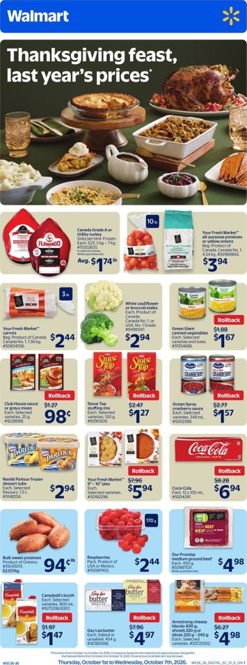 Flyer Walmart - Walmart valid since 10-01 until 10-07 - page 1