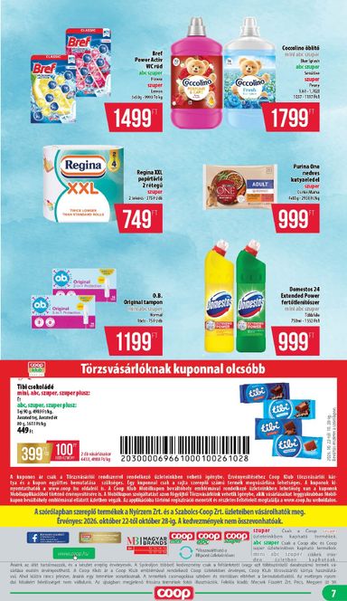 Akciós újság Coop - Coop - Nyírzem/Szabolcs érvényes 10.22.-tól 10.28.-ig - 7 oldal