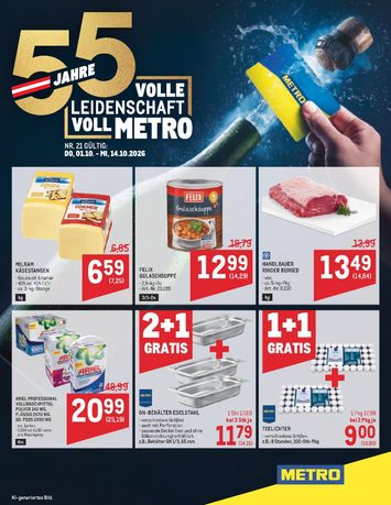 METRO-Flugblatt - Metro - 55 Jahre gültig ab 01.10. bis 14.10. - seite 1