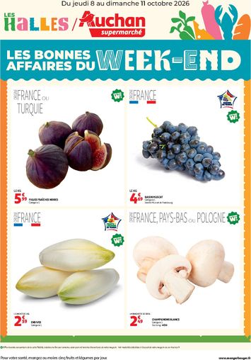 Folder Auchan - Auchan Supermarché - Les bons plans du week end van 08/10 tot 11/10 - side 1