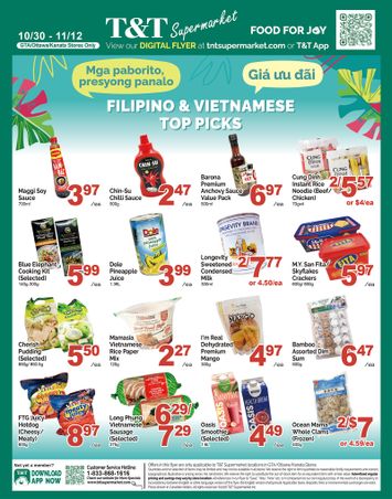 Flyer T&T - T&T - Filipino & Vietnamese valid since 10-30 until 11-12 - page 1