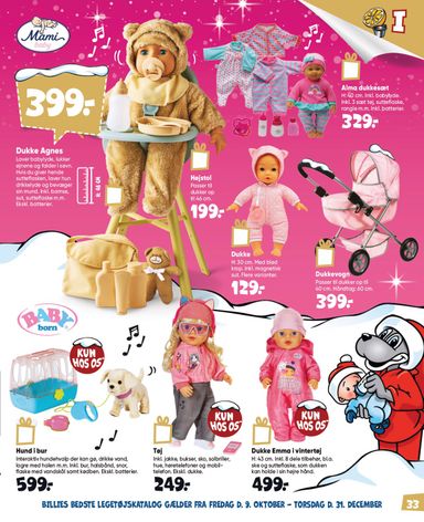 Brochurer Bilka - Bilka - Billies bedste legetøjskatalog gyldig fra 09.10. til 31.12. - side 33