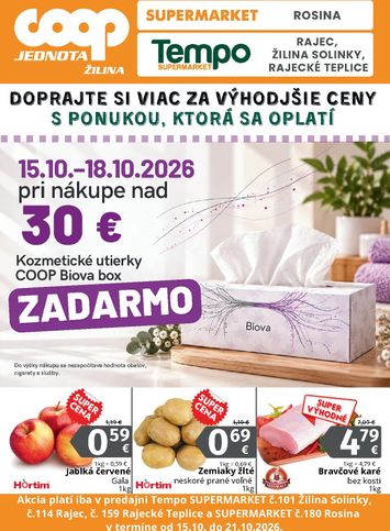 Leták COOP Jednota - COOP Jednota - Žilina od 15.10. do 21.10. - strana 1