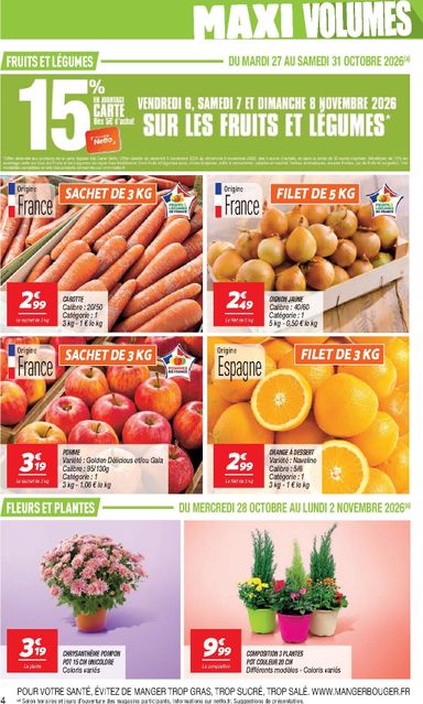 Catalogue Netto - Netto - Maxi Volumes valable dès le 27/10 au 09/11 - page 4