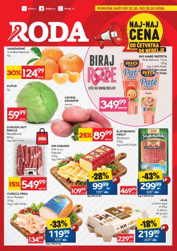 Katalog Roda - Roda - Naj-naj cena od četvrtka do nedelje od 22.10 do 25.10 - strana 1