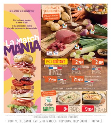 Catalogue Match - Match - La Match Mania valable dès le 20/10 au 01/11 - page 2