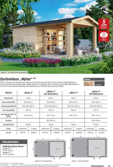 Prospekt toom - Toom - Gartenhäuser & Carports gültig ab 01.03. bis 31.12. - seite 21