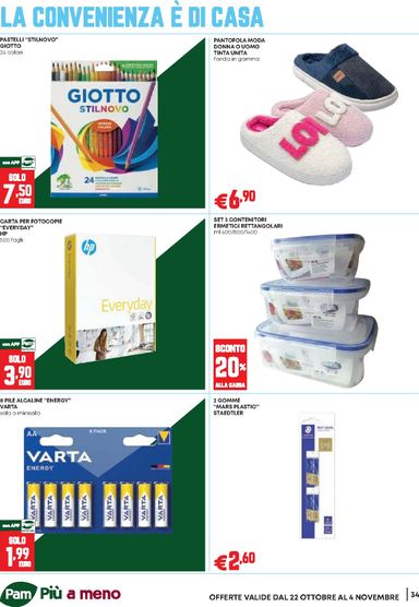 Volantino Pam - Pam - Occasioni Extra valido dal 22/10 al 04/11 - pagina 34
