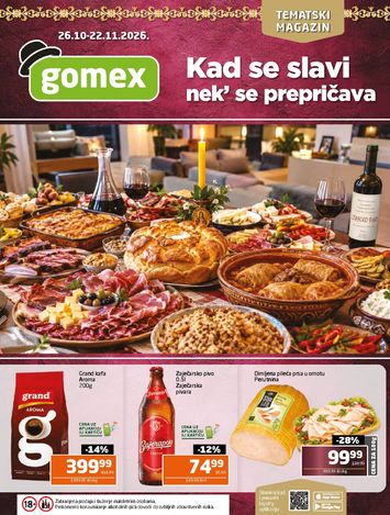 Katalog Gomex - Gomex - Kad se slavi nek' se prepričava od 26.10 do 22.11 - strana 1