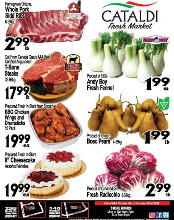 Flyer Cataldi Fresh Market - Cataldi Fresh Market valid since 10-21 until 10-27 - page 1