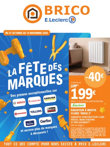 Catalogue E.Leclerc - E.Leclerc - Brico, fête des marques valable dès le 27/10 au 14/11 - page 1