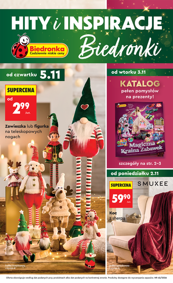 Gazetka Biedronka - Biedronka - Hity i inspiracje od 02.11. do 18.11. - strona 1