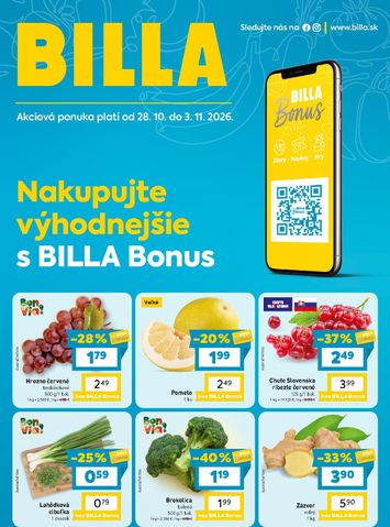 Leták Billa - Billa - Bonus leták od 28.10. do 03.11. - strana 1