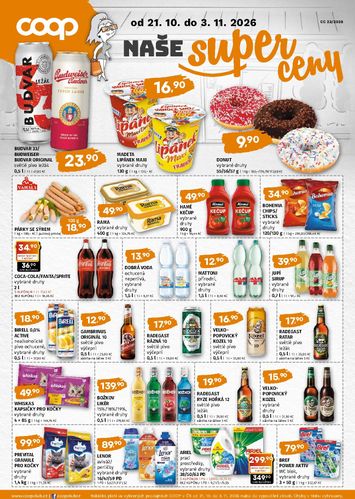 Leták COOP - Coop - Naše značky od 21.10. do 03.11. - strana 1