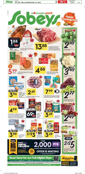 Flyer Sobeys - Sobeys valid since 10-08 until 10-14 - page 1