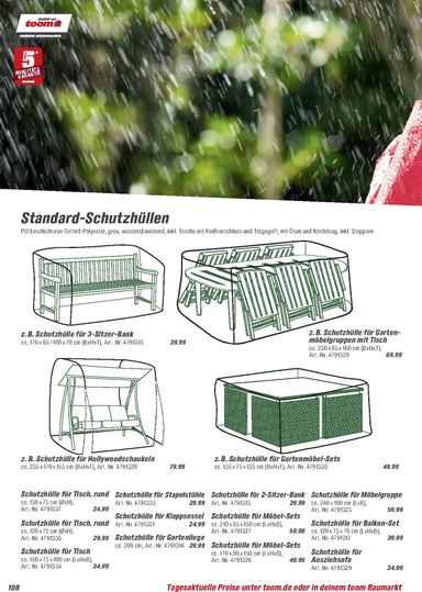 Prospekt toom - Toom - Gartenmöbel & Solar-Leuchten gültig ab 01.03. bis 31.12. - seite 108