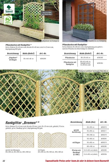 Prospekt toom - Toom - Zäune & Sichtschutz gültig ab 01.03. bis 31.12. - seite 32