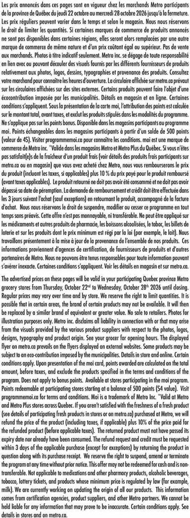 Flyer Metro - Metro valid since 10-22 until 10-28 - page 20