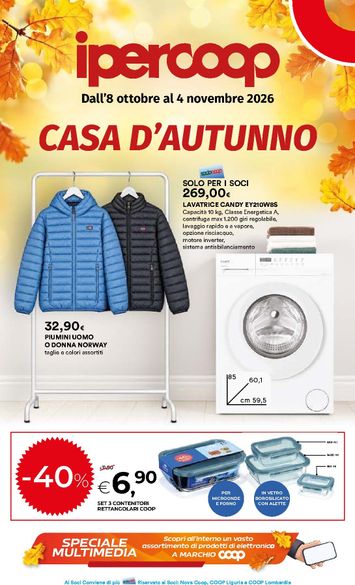 Volantino Ipercoop - Ipercoop - Casa d'Autunno valido dal 08/10 al 04/11 - pagina 1