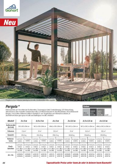 Prospekt toom - Toom - Gartenhäuser & Carports gültig ab 01.03. bis 31.12. - seite 44