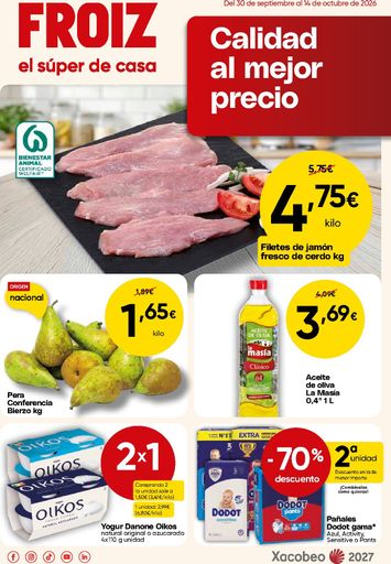 Folleto Froiz - Froiz - Súper del 30/09 al 14/10 - página 1