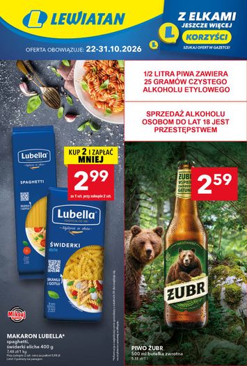 Gazetka Lewiatan - Lewiatan od 22.10. do 31.10. - strona 1