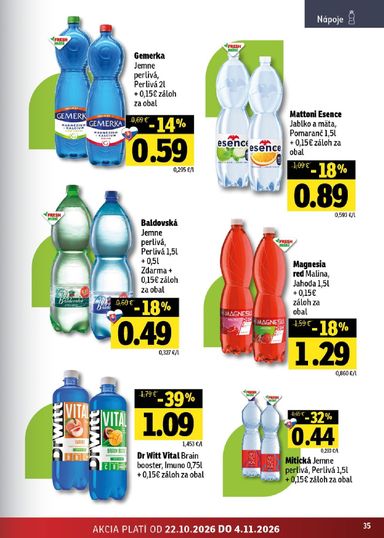 Leták FRESH - Fresh Východné Slovensko od 22.10. do 04.11. - strana 35