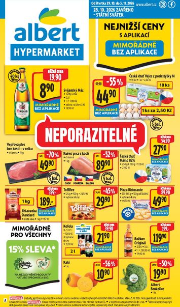 Leták Albert - Albert Hypermarket od 29.10. do 03.11. - strana 1