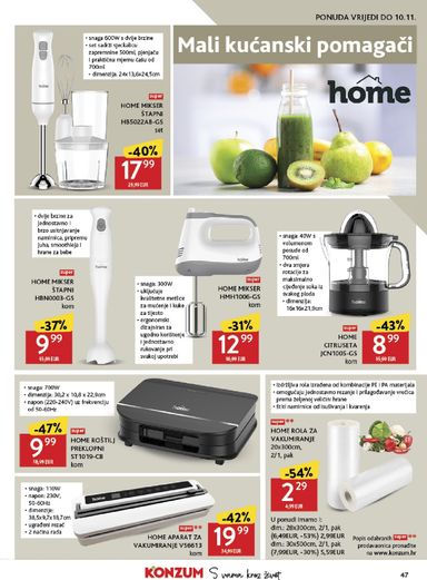 Katalog Konzum - Konzum vrijedi od 28.10. do 03.11. - stranica 47