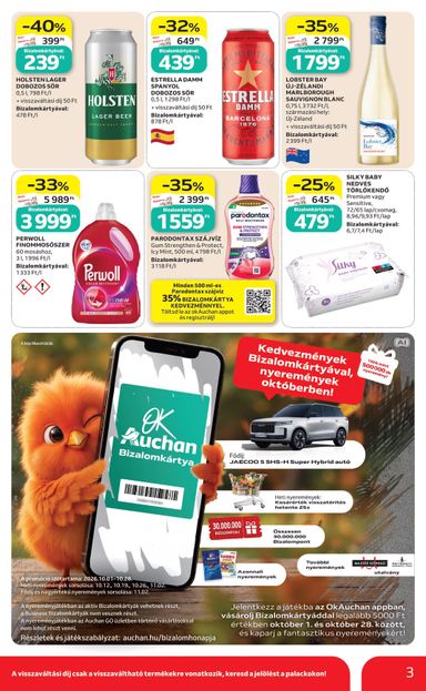 Akciós újság Auchan - Auchan szupermarket érvényes 10.22.-tól 10.28.-ig - 3 oldal
