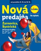 Lidl - Nová predajňa v Žarnovici platný od pondelka 12.10.2026