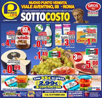 Volantino Pewex - Pewex - City Viale Aventino, Roma valido dal 02/10 al 13/10 - pagina 1