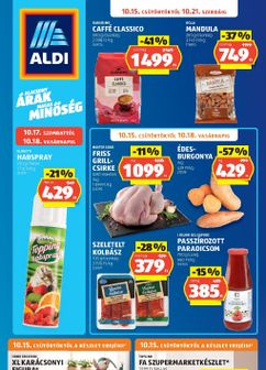Aldi akciós újság, érvényes csütörtöktől 10.15.