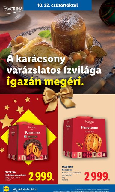 Akciós újság Lidl - Lidl - Favorina érvényes 10.22.-tól 12.24.-ig - 2 oldal