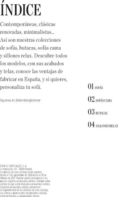 Folleto El Corte Inglés - El Corte Inglés - Sofás del 01/09 al 28/02 - página 2