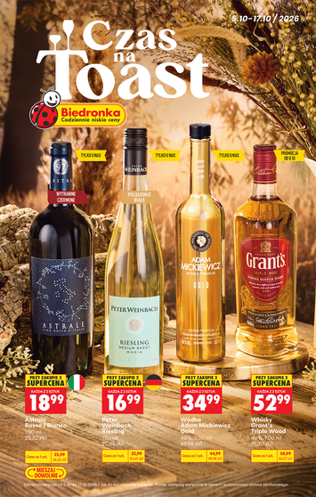 Leták Biedronka - Biedronka - Czas na toast od 05.10. do 17.10. - strana 1