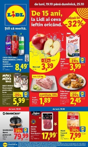 Catalogul Lidl - Lidl de la 19.10. până la 25.10. - pagina 1