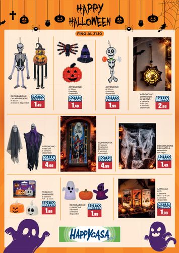 Volantino Happy Casa - Happycasa - Happy Halloween valido dal 27/10 al 31/10 - pagina 1
