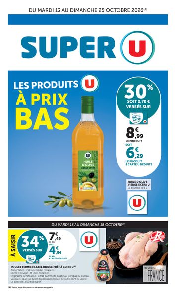 Catalogue Super U - Super U valable dès le 13/10 au 25/10 - page 1