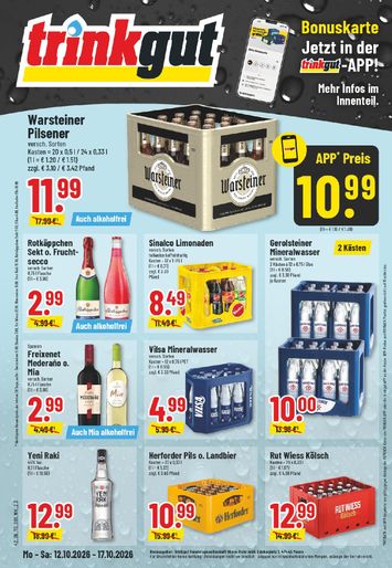 Prospekt Trinkgut - Trinkgut gültig ab 12.10. bis 17.10. - seite 1