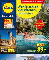 Lidl - Oktober Reise-Highlights-Flugblatt gültig ab Mittwoch 30.09.2026